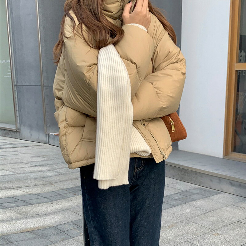 羽絨棉外套夾棉夾克-韓版寬鬆加厚短版女外套4色m1ae34【獨家進口】【米蘭精品】