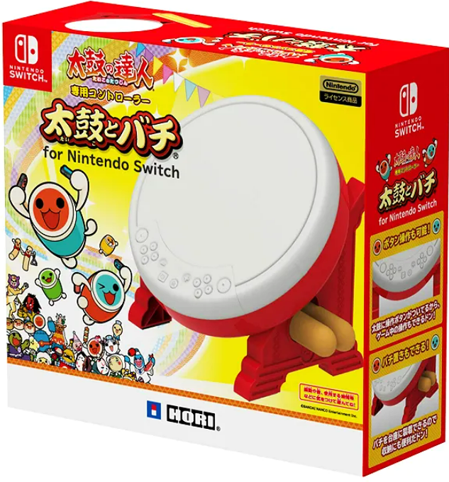 ●秋葉電玩● NS HORI 原廠鼓 太鼓達人 中文版 NSW-079 原廠鼓 +雷音祭遊戲片組 5
