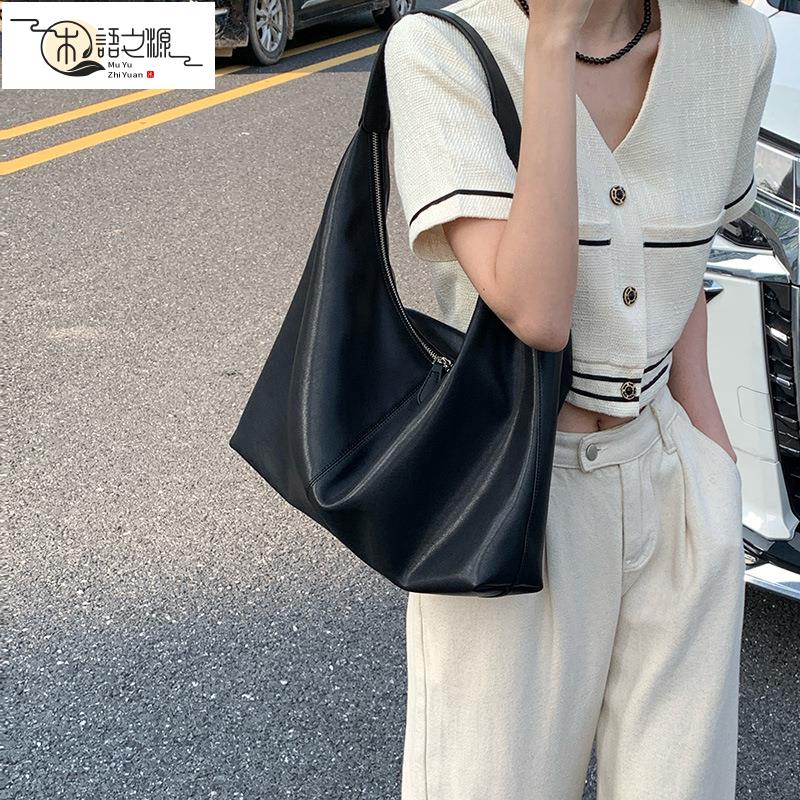 【臺灣公司貨】真皮托特包女單肩包新款軟牛皮女包大容量高階感腋下包大包包