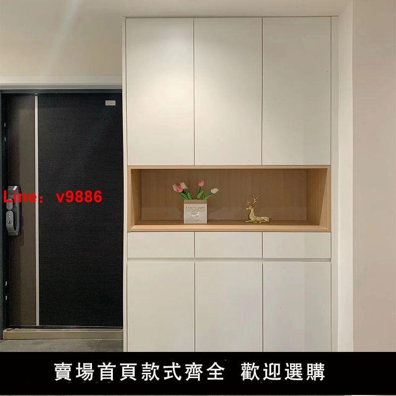 【臺灣公司保固】北歐鞋櫃入戶高櫃實木抽屜進門門廳櫃小戶型家用儲物櫃可定製入戶