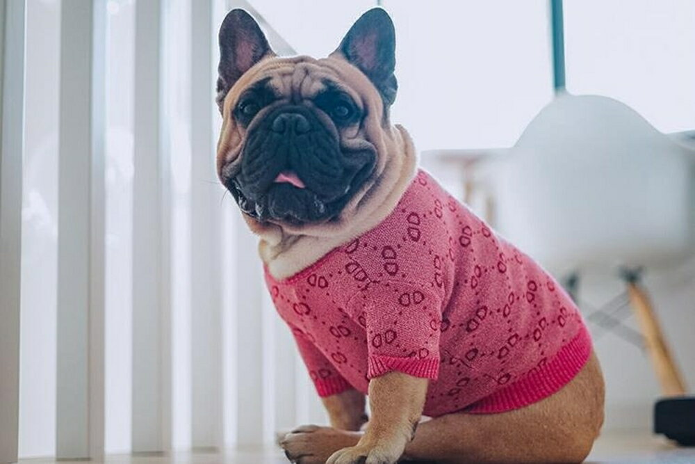 寵物冬衣 衣服狗狗粉紅毛衣泰迪中小型犬加厚毛衣保暖可愛狗狗衣服 瑪麗蘇