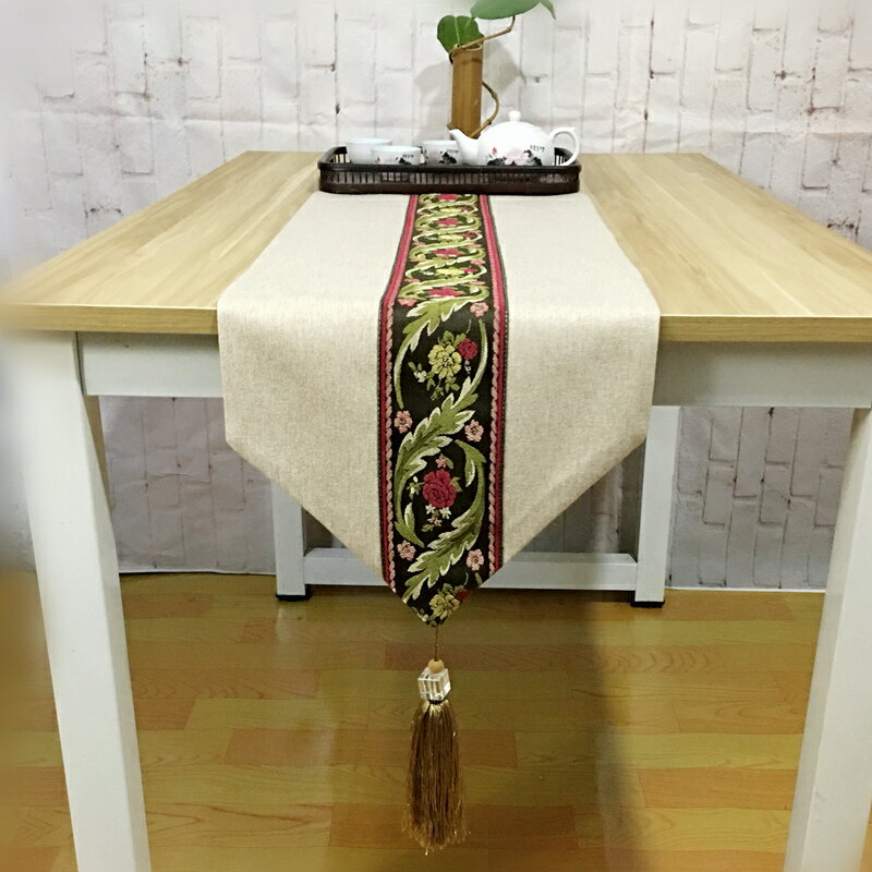 復古棉麻茶席新中式桌旗現代簡約餐桌裝飾布茶幾電視鞋柜桌布床旗