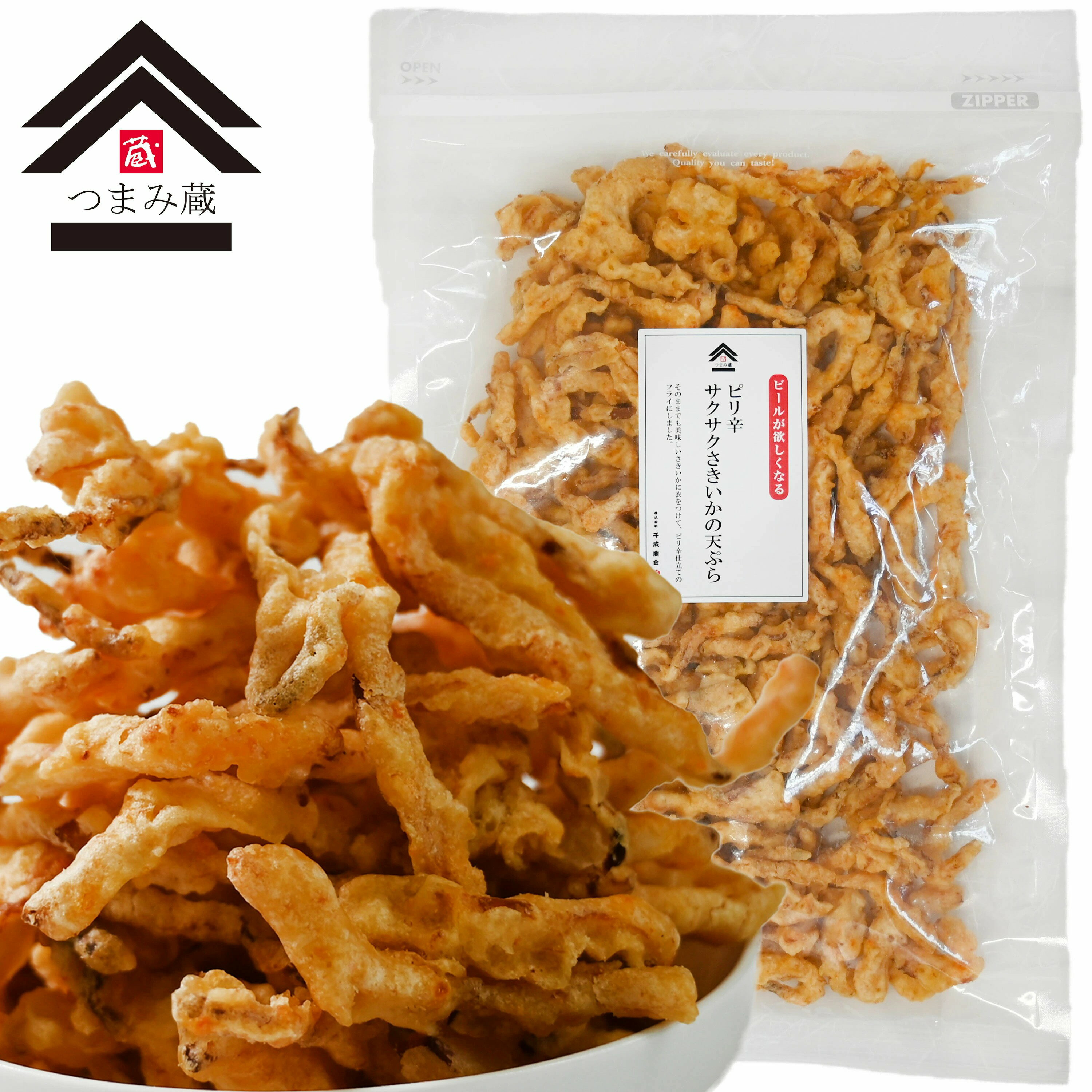 千成商會 酥脆微辣 炸魷魚絲 美味下酒菜 魷魚天婦羅風味 懷舊零食 【千成商會】 日本必買 | 日本樂天熱銷