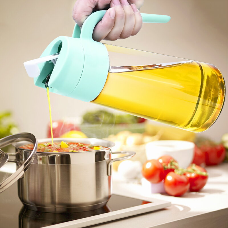 防漏玻璃油壺自動開合日式家用裝油瓶醬油瓶倒油神器油罐廚房用品