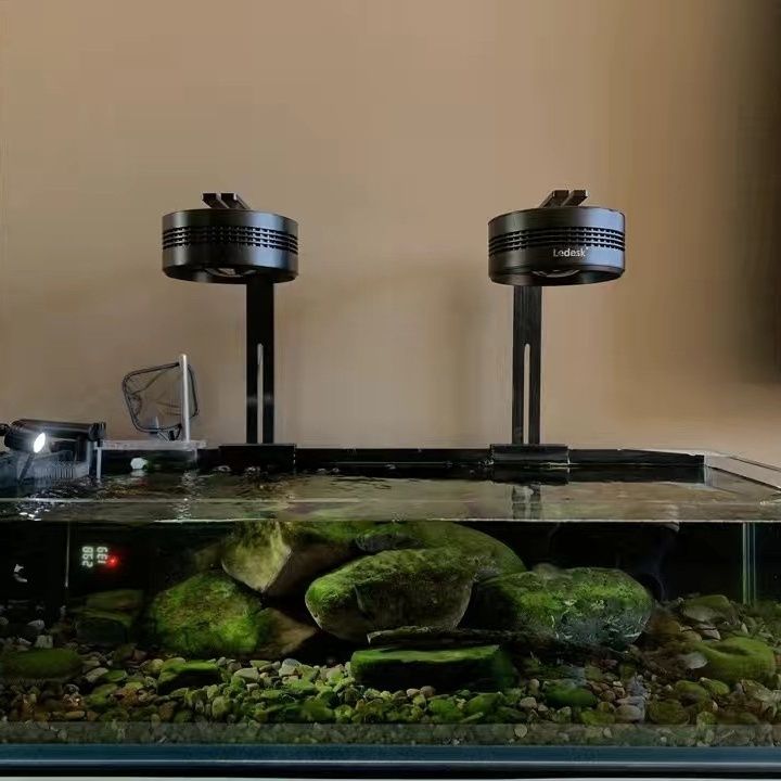 燈座/燈管 免運 樂迪原生燈led原生溪流魚缸燈金魚缸全光譜爆藻水草燈筒燈送支架L61公司貨 快速出貨
