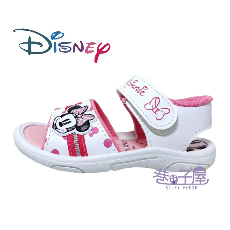 迪士尼DISNEY 米妮氣質造型休閒涼鞋 [120318] 白粉 MIT台灣製造【巷子屋】