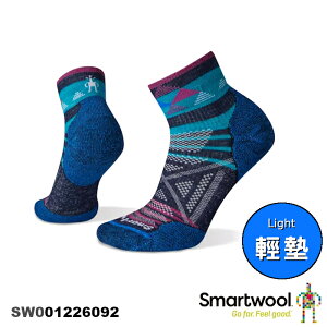 【速捷戶外】Smartwool 美麗諾羊毛襪 SW001226092 PhD戶外輕量印花短筒襪(深海軍藍)-女款,登山/健行/旅遊