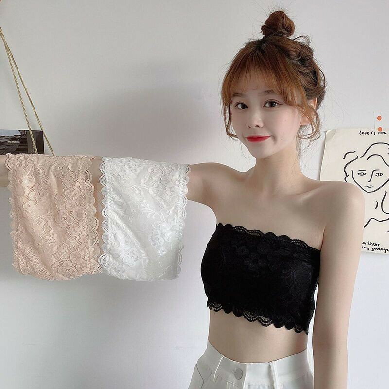 夏季新款一字圍 防走光防滑抹胸 學生打底內衣 女 無肩帶裹胸 短款圍胸