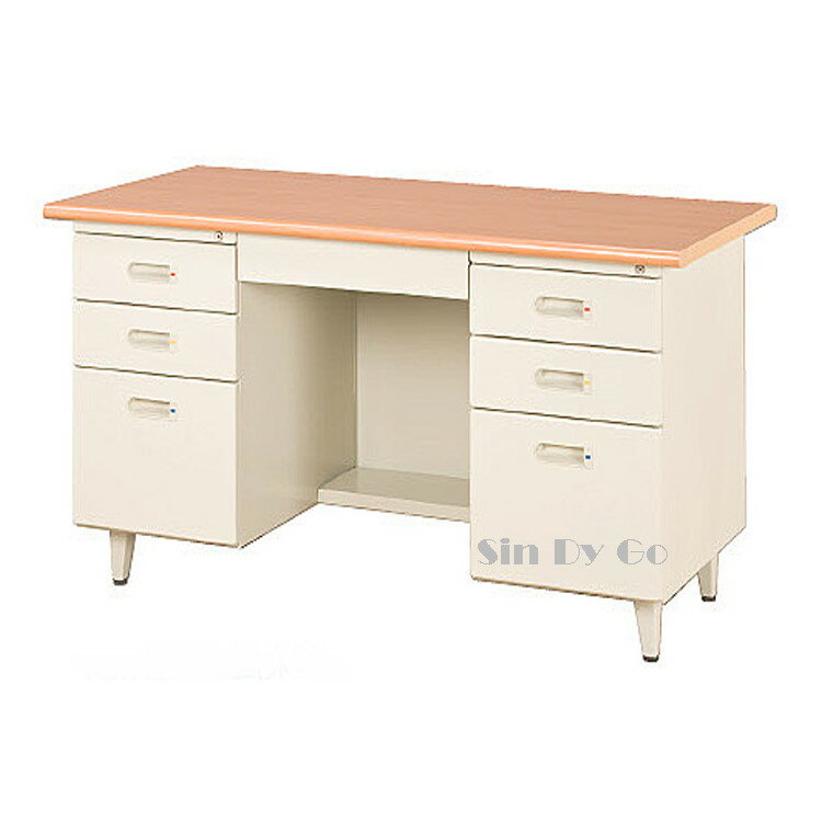 【鑫蘭家具】優美桌辦公桌木紋色W140cm 主管桌 電腦桌 書桌 工作桌