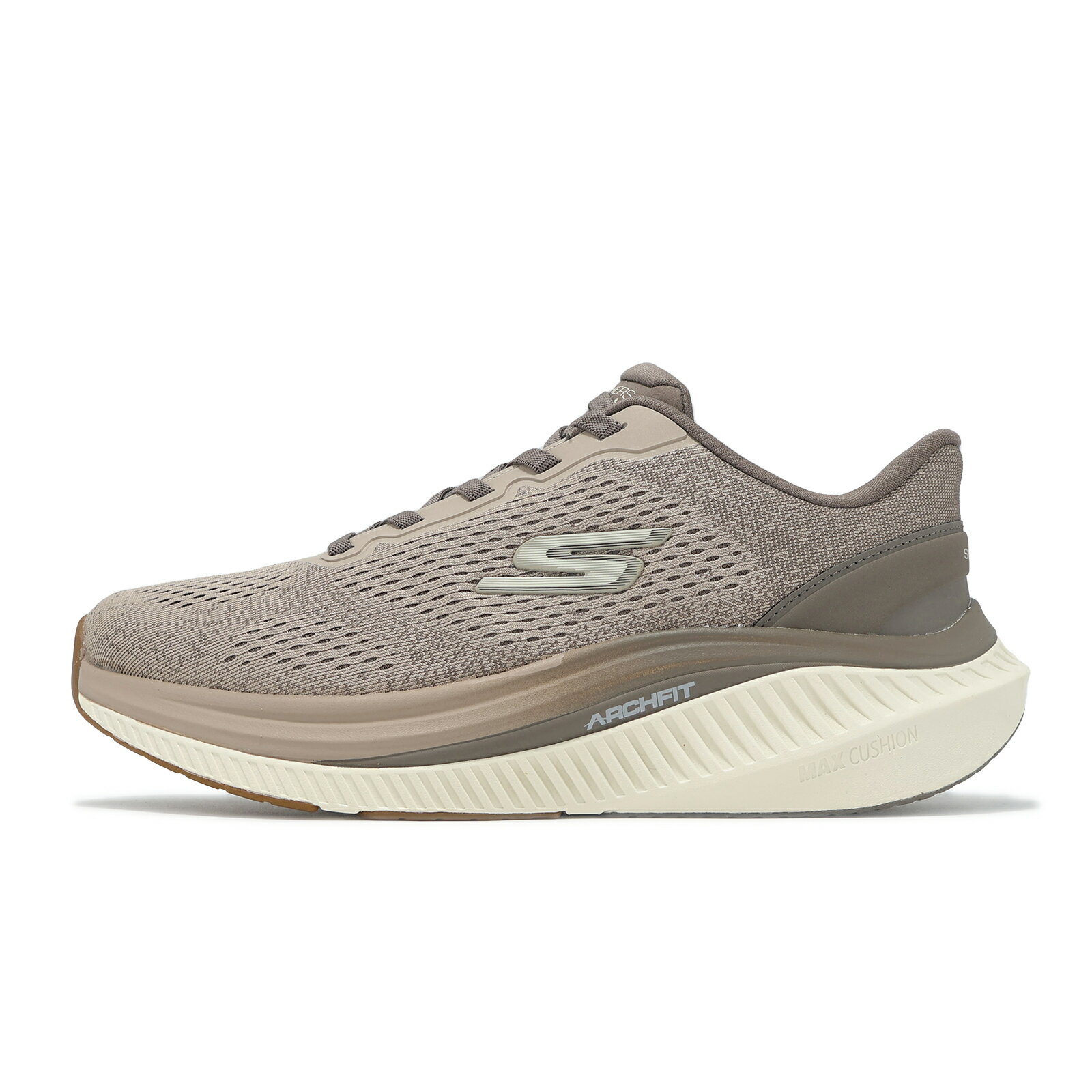 Skechers 健走鞋 Go Walk Max Cushioning Arch Fit 男鞋 棕 米 緩衝 休閒鞋 216354TPE