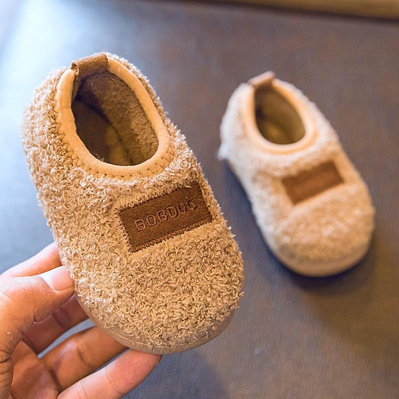 兒童棉鞋寶寶家居室內男童女孩毛毛保暖防滑嬰兒學步冬童鞋