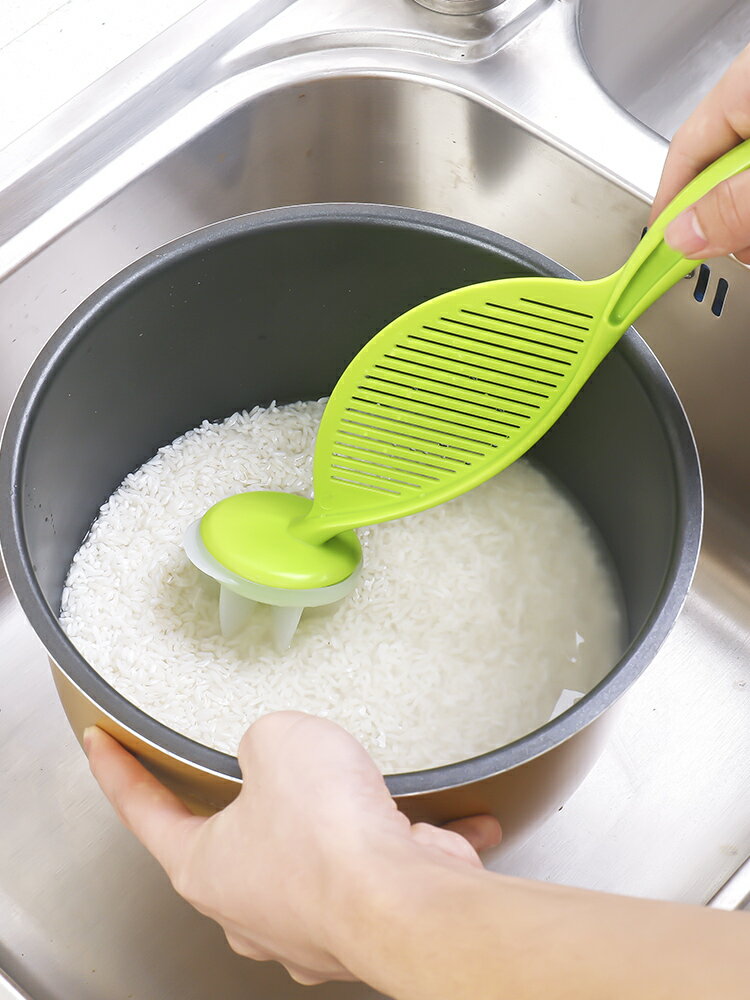 多功能淘米神器加厚耐用瀝水淘米勺淘米棒洗米篩廚房用品家用大全