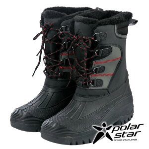【PolarStar】男防潑水保暖雪鞋『黑』P19633