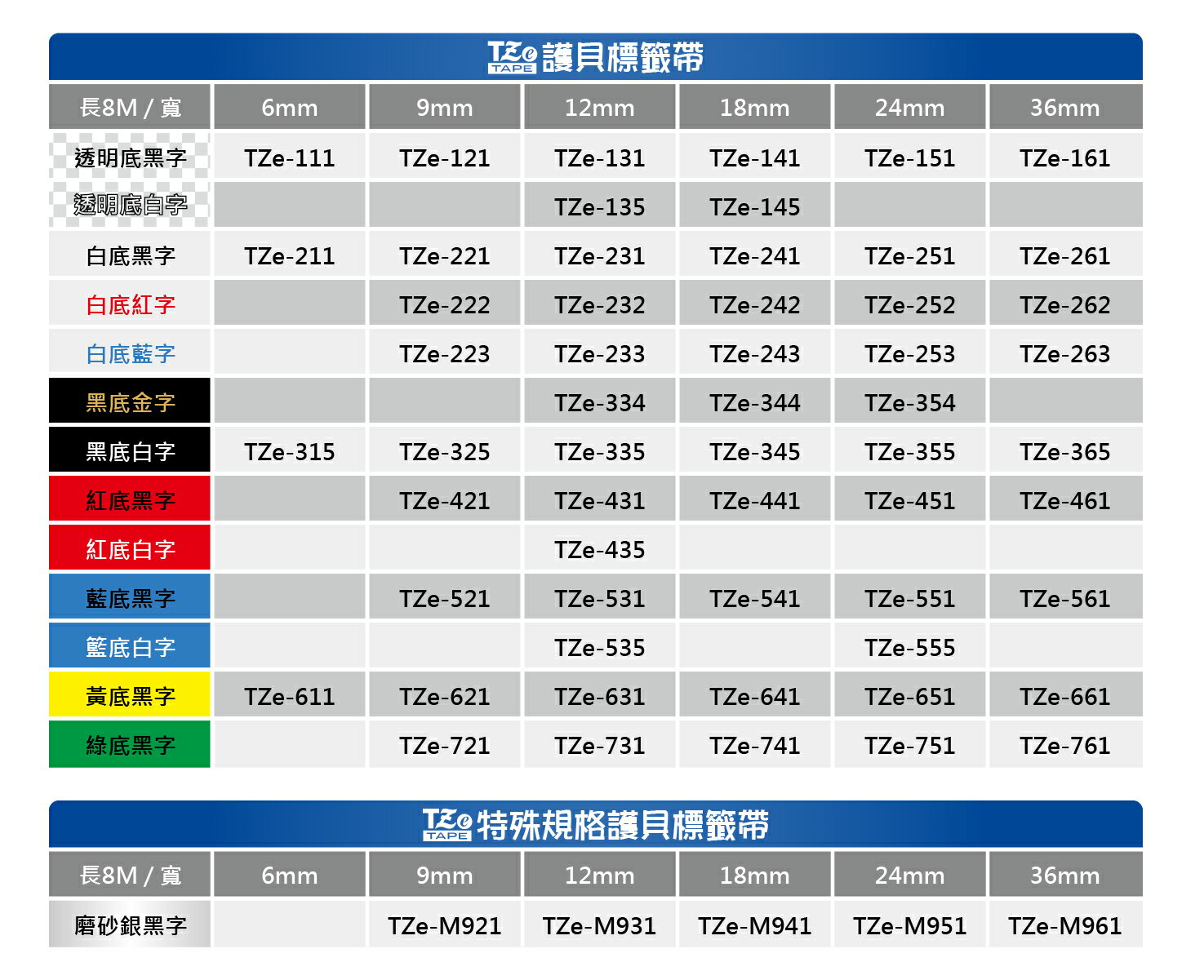 Brother 原廠TZe特殊規格護貝標籤帶 磨砂銀系列 12~36mm x 8M 標籤帶 貼紙 標籤貼紙 1