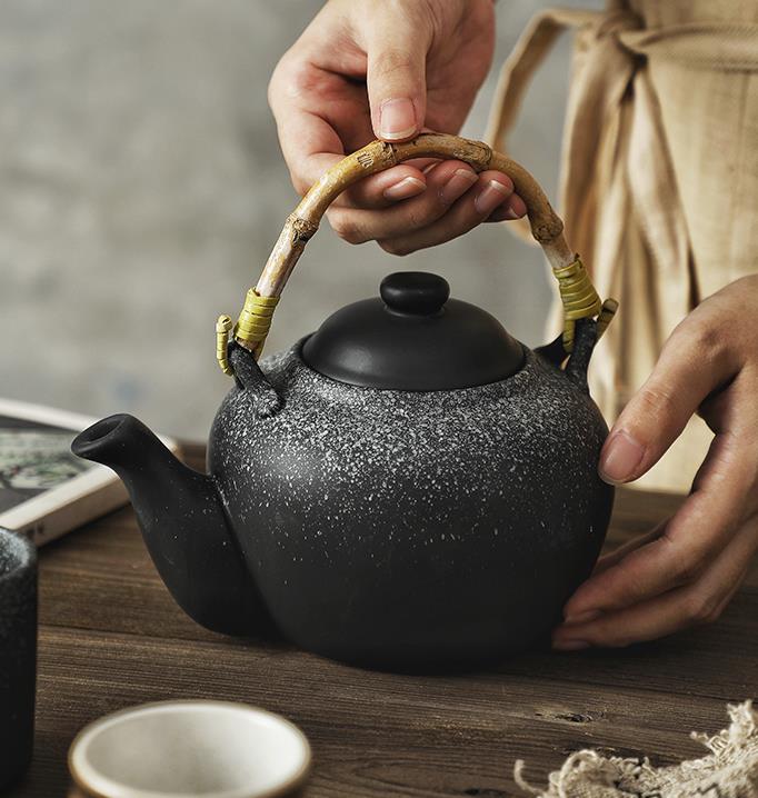 茶壺日式功夫茶壺陶瓷泡茶器壽司店喝茶杯餐廳茶具水杯復古風創意酒店 全館免運