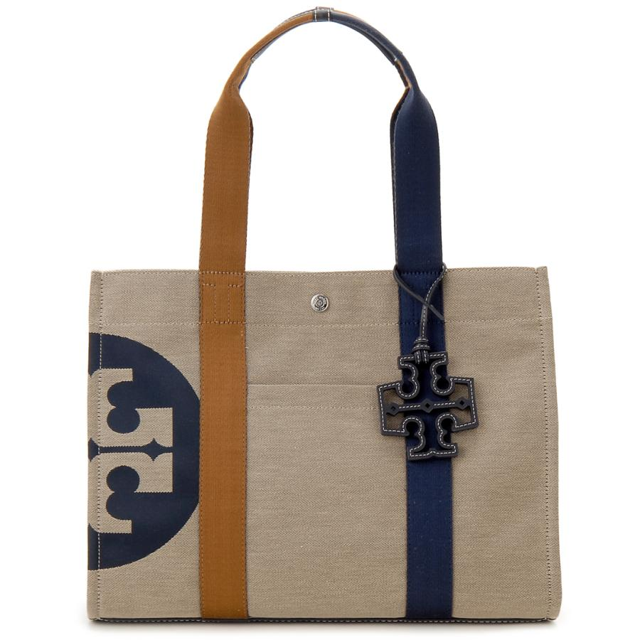 精選★TORY BURCH 標印花Logo帆布女托特包 13865(預購)~【母親節禮物★菲尼斯 國際精品3折起 春夏新品 換季下殺】