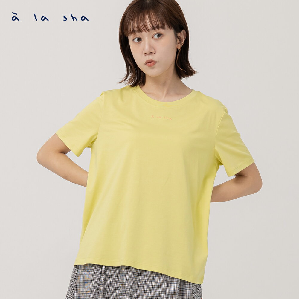a la sha LOGO基本短袖T
