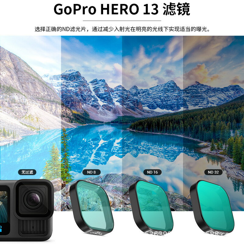 GoPro HERO13 Black 運動相機鏡頭高畫質濾鏡4件套配件潛水防水防抖【Snowbelle優選】