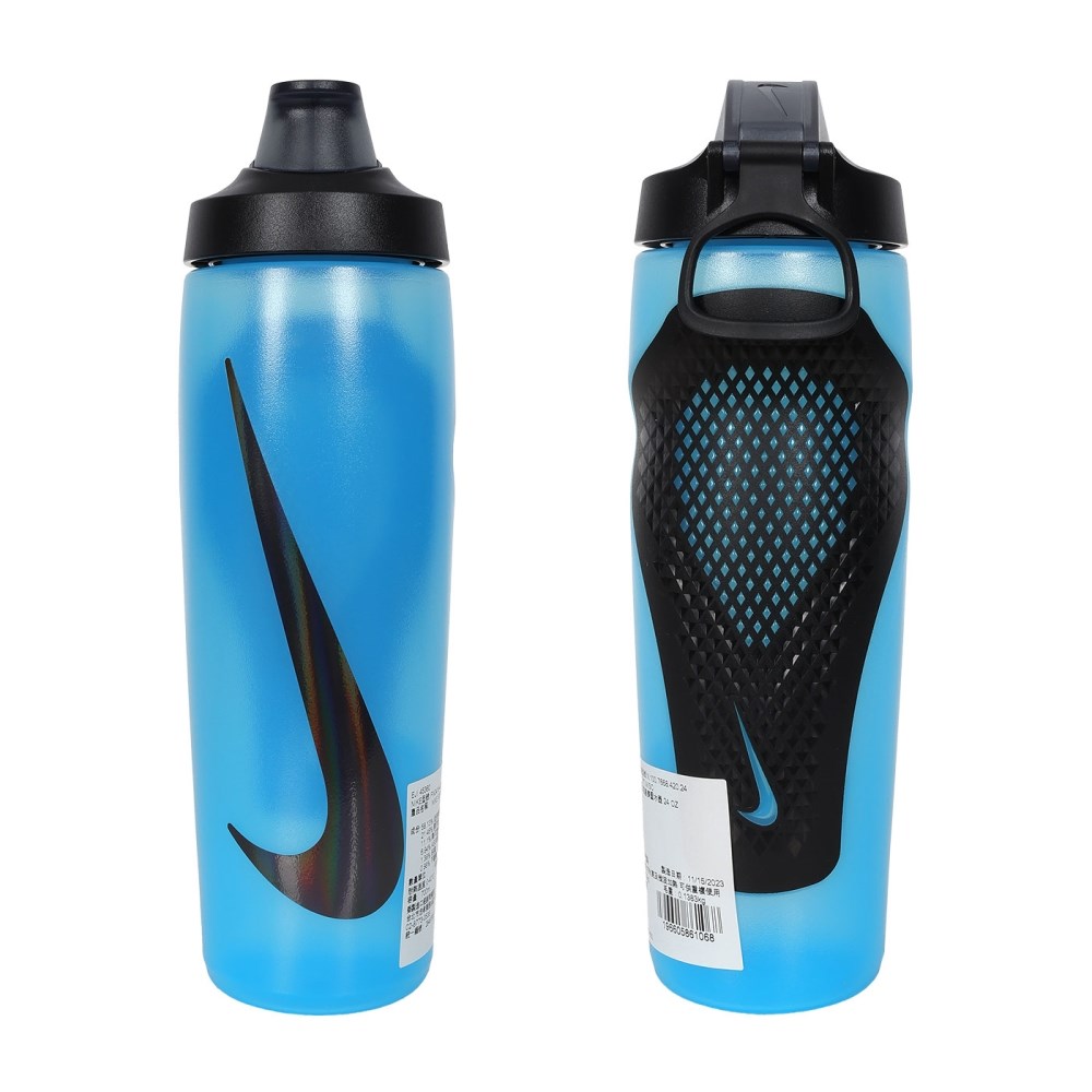 NIKE REFUEL 瓶蓋擠壓水壺 24 OZ(慢跑 登山 單車 「N100766842024」≡排汗專家≡