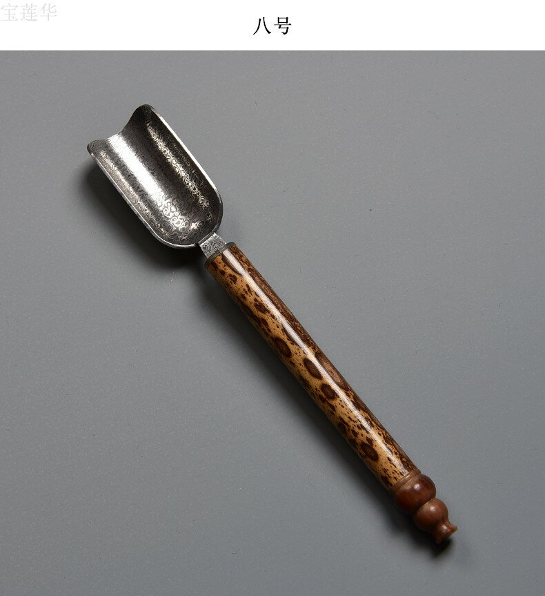 手工滿花紋梅鹿竹柄茶葉鏟 茶勺子茶鏟舀茶葉茶匙 竹制茶則鏟茶具 8