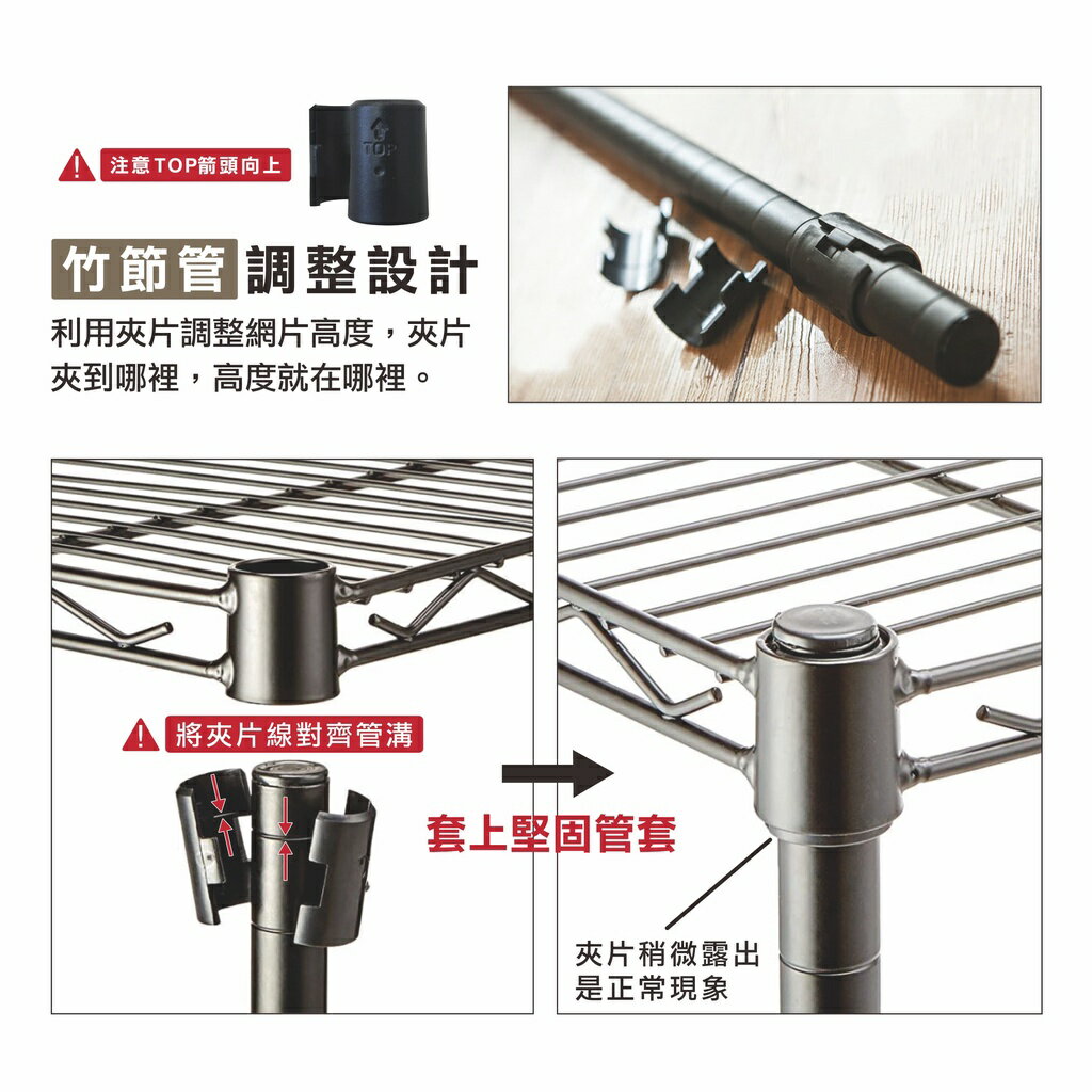 【鐵架免運 | 多尺寸】鐵架 層架 46X40系列 黑色三層/四層/五層 收納架 鐵力士架 波浪架 展示架 置物架 免工 2