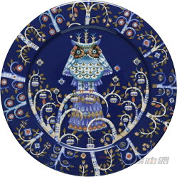 iittala Taika Plate Flach 貓頭鷹魔幻森林餐盤 27cm 藍色 #1011635