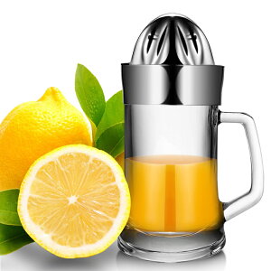 304不銹鋼手動榨汁器玻璃榨汁機迷你家用水果小型橙子檸檬榨汁杯