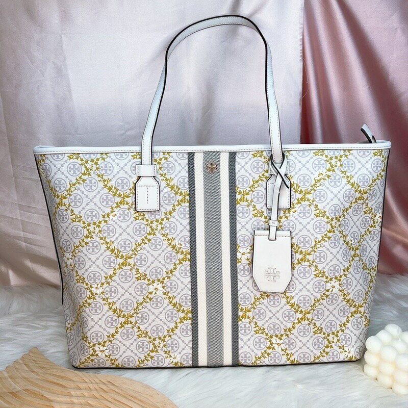 美國代購 臺灣現貨 Tory Burch 專櫃款 滿版拉鍊托特包 肩揹包【送禮精選★APP下單點數4倍送】