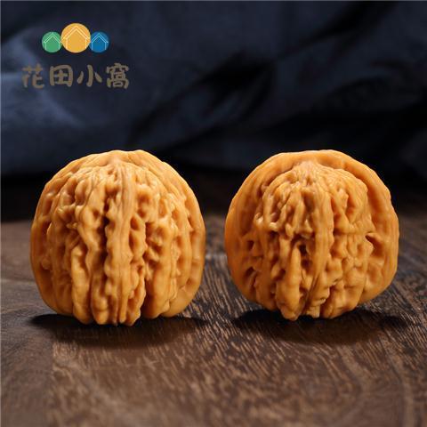 精品文玩核桃官帽配對四座樓獅子頭盤玩手把件古玩手盤把玩核桃男h711