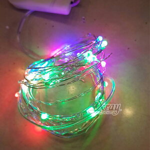 LED50燈鐵絲七彩電池燈，聖誕樹/LED燈/聖誕燈/裝飾燈/燈飾/造型燈/聖誕佈置，X射線【X100001】