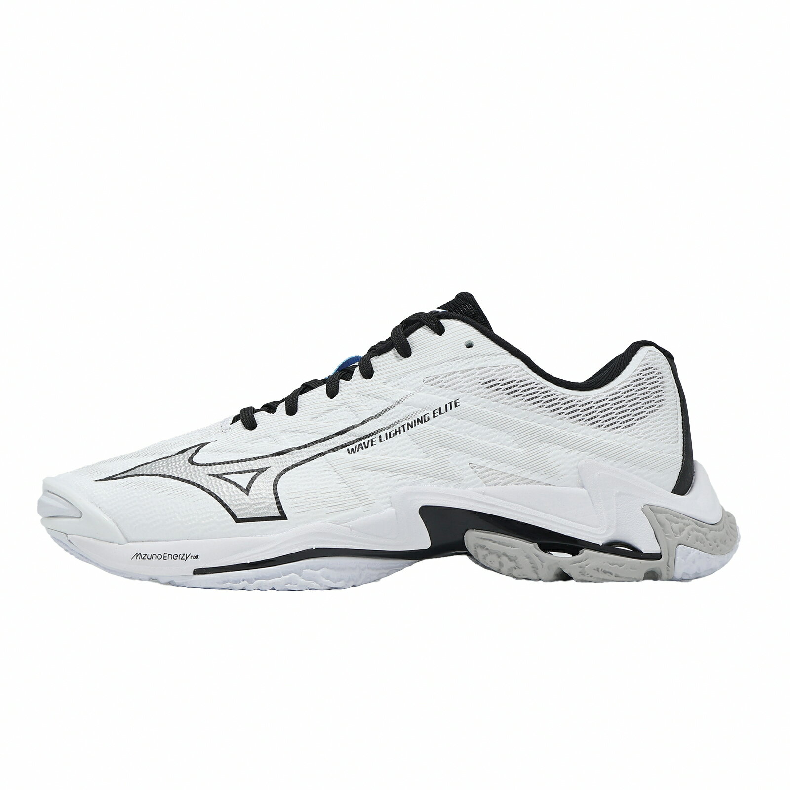 Mizuno 美津濃 排球鞋 Wave Lightning Elite 寬楦 男女鞋 白 黑 回彈 V1GA2601-51