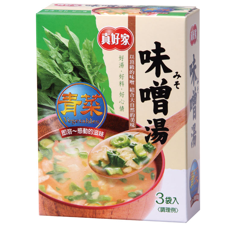 【真好家】青菜味噌湯-奶素(9gx3包入)