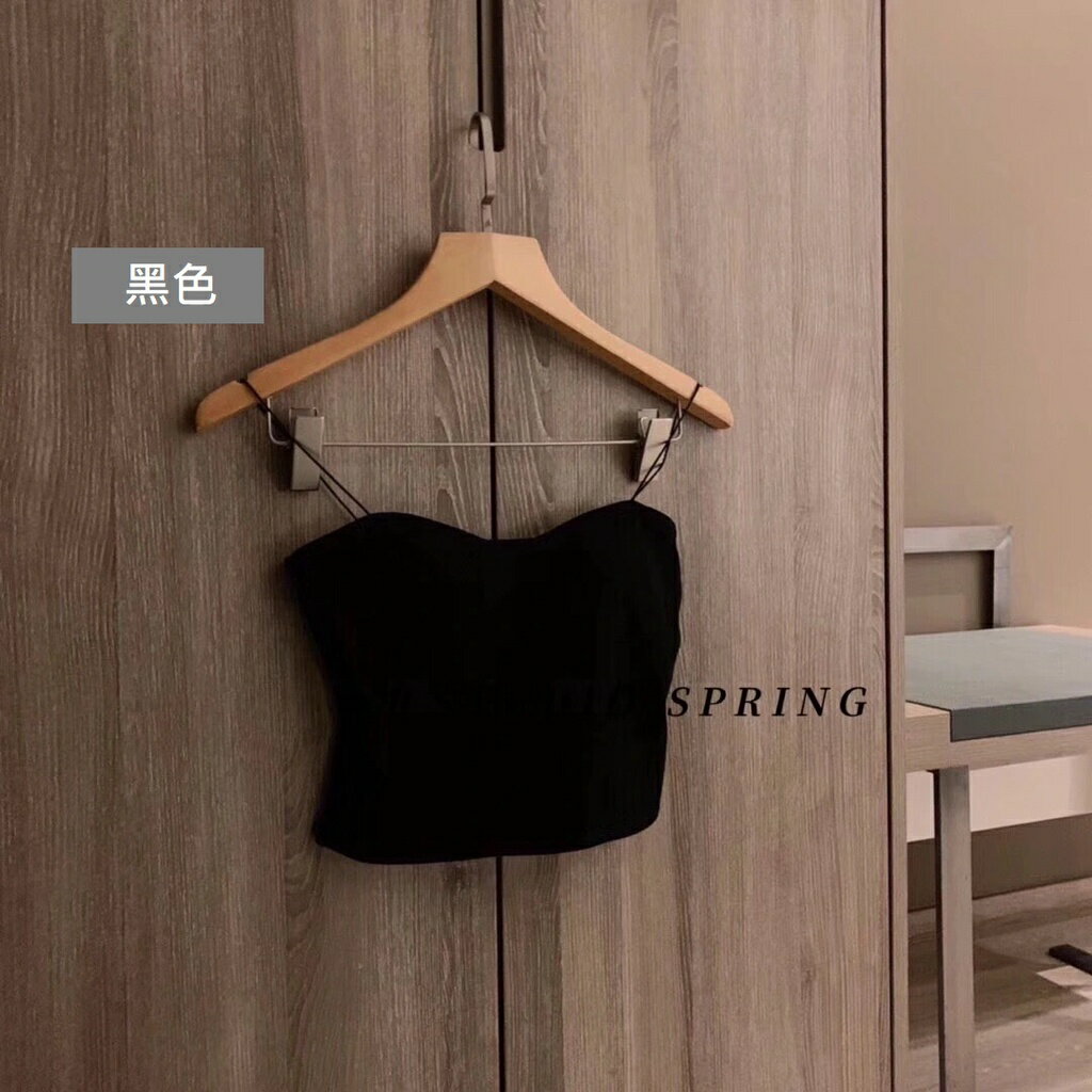 台灣現貨｜胸墊背心 內搭細肩帶 背心 美背背心 短版背心 小可愛 ｜丹丹悅生活 3