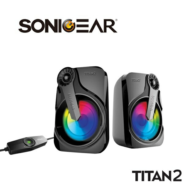 (現貨)SONICGEAR TITAN 2 炫彩多媒體音箱/喇叭 (USB供電)