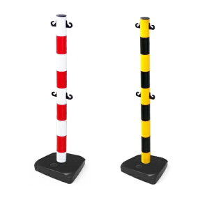 塑膠欄柱 雙掛勾 空心底座 紅白柱/黃黑柱 / 支 PS-04RW2/PS-04YB2