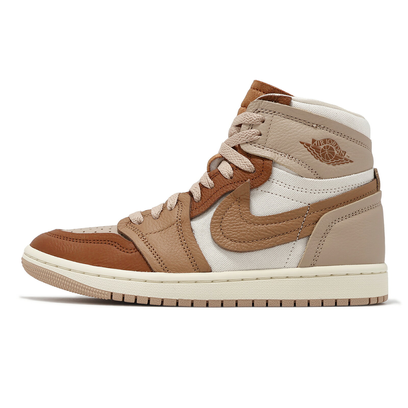 Nike 休閒鞋 Wmns Air Jordan 1 MM High 女鞋 棕 米白 AJ1 帆布 經典 FB9891-200