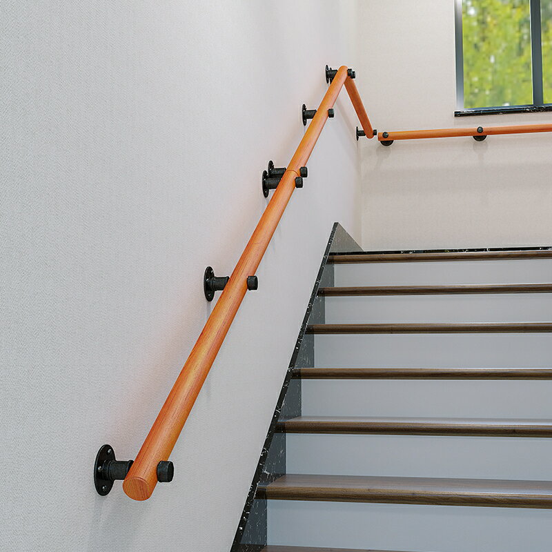 歐式樓梯木扶手走廊閣樓防滑創意簡約現代家用靠墻實木室內