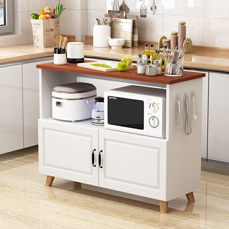 【台灣公司 超低價】多功能微波炉烤箱储物柜带门落地多层厨房置物架厨房用品收纳架子 2