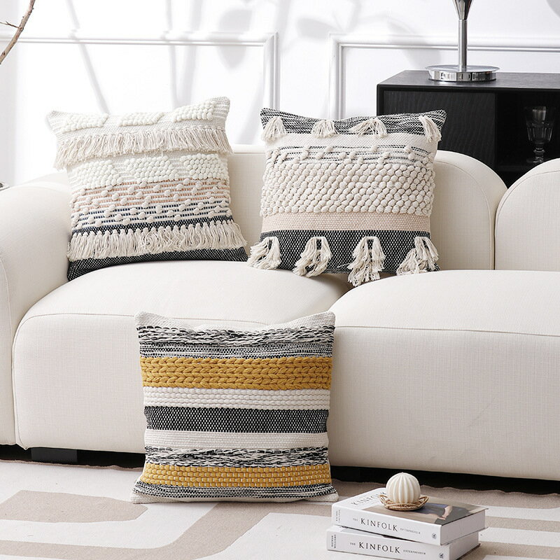 『百貨屋二號』抱枕北歐靠墊手工流蘇抱枕套沙發床頭臥室飄窗樣板間裝飾腰枕