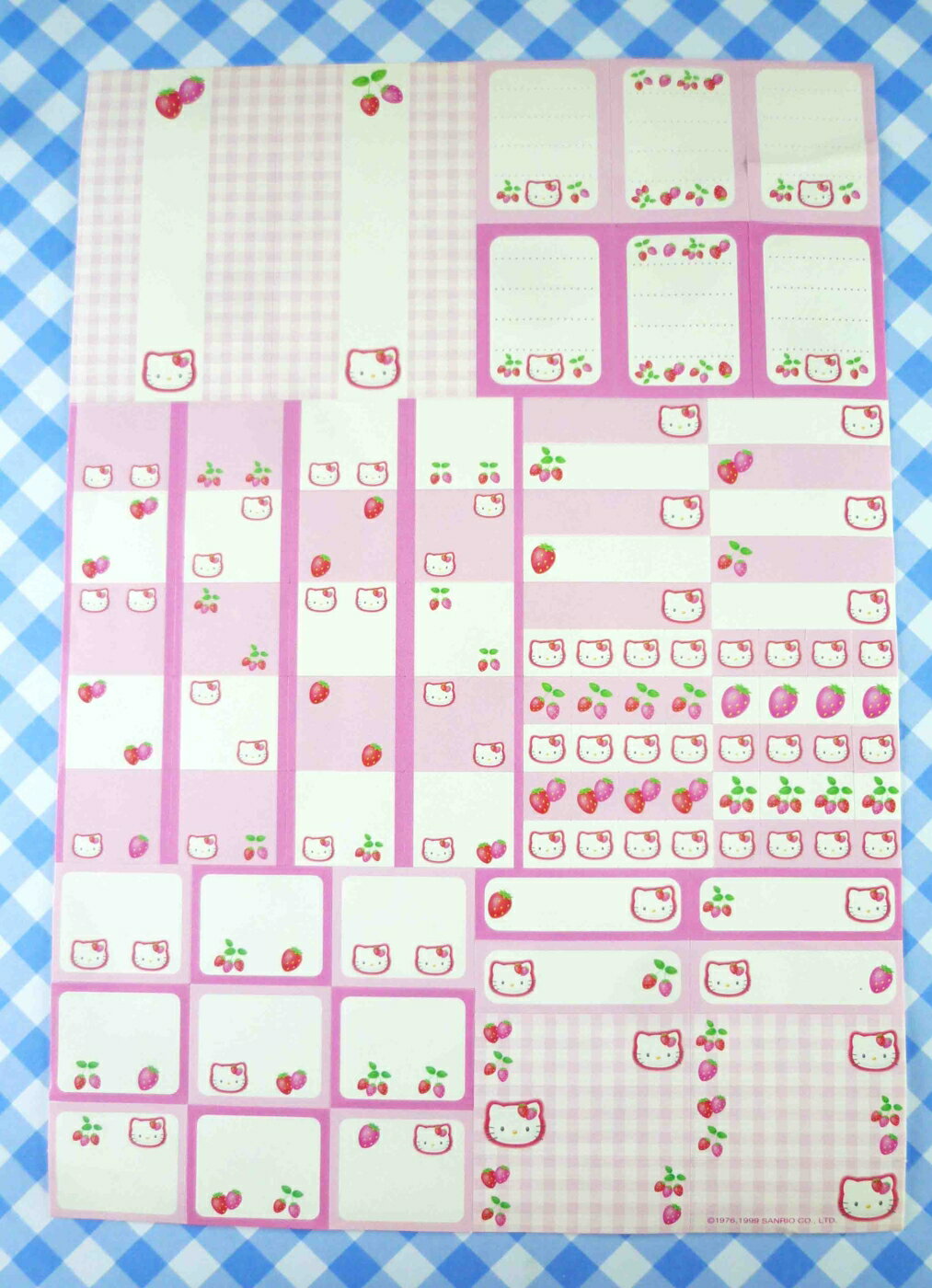 【震撼精品百貨】Hello Kitty 凱蒂貓 分類貼紙-粉草莓 震撼日式精品百貨