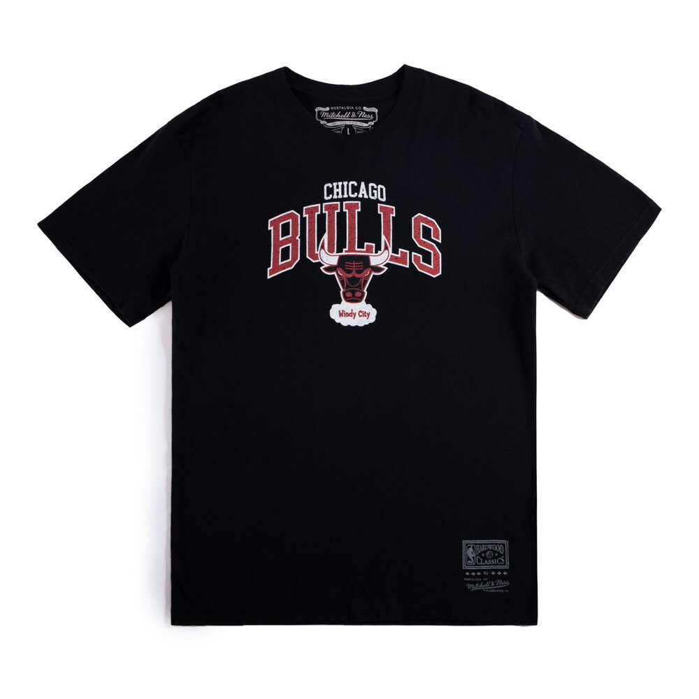 【滿千折百】MITCHELL & NESS 短T TEAM ARCH LOGO DAD 公牛 黑紅 短袖 男 MNTS015CBB