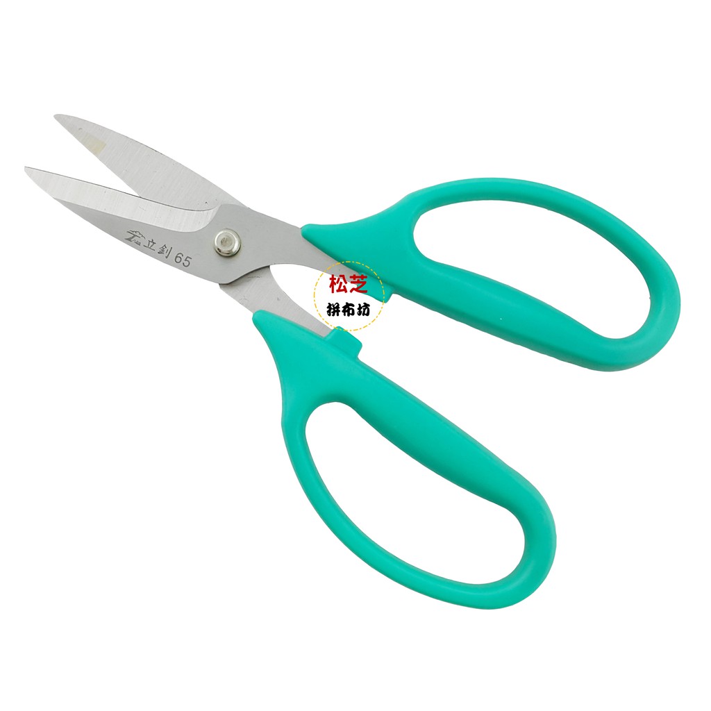 【松芝拼布坊】拼布縫紉用品 台灣品質【綠】版型剪刀 膠板剪刀 8004-65 長16.5cm