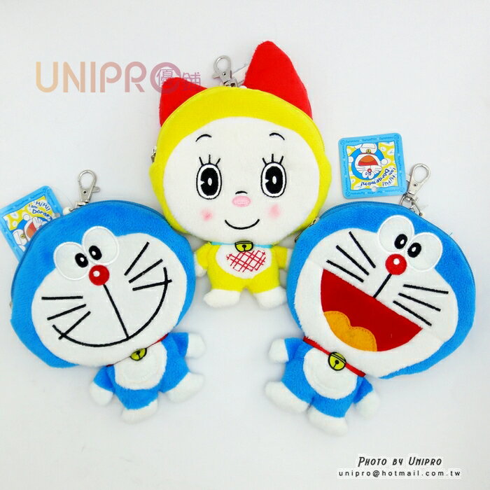 【UNIPRO】小叮噹 Doraemon 哆啦A夢 哆啦美 造型 零錢包 證件夾 2Way 伸縮票卡夾 卡套