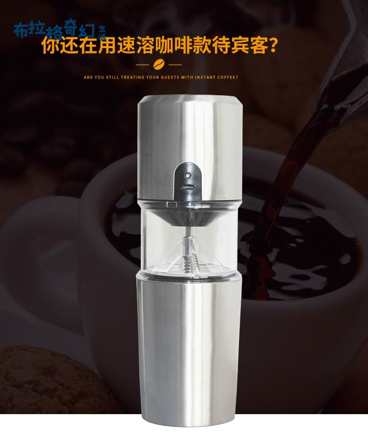 電動咖啡研磨器 家用便攜不銹鋼咖啡機 全自動手沖咖啡磨咖啡磨豆機[PP0509062]