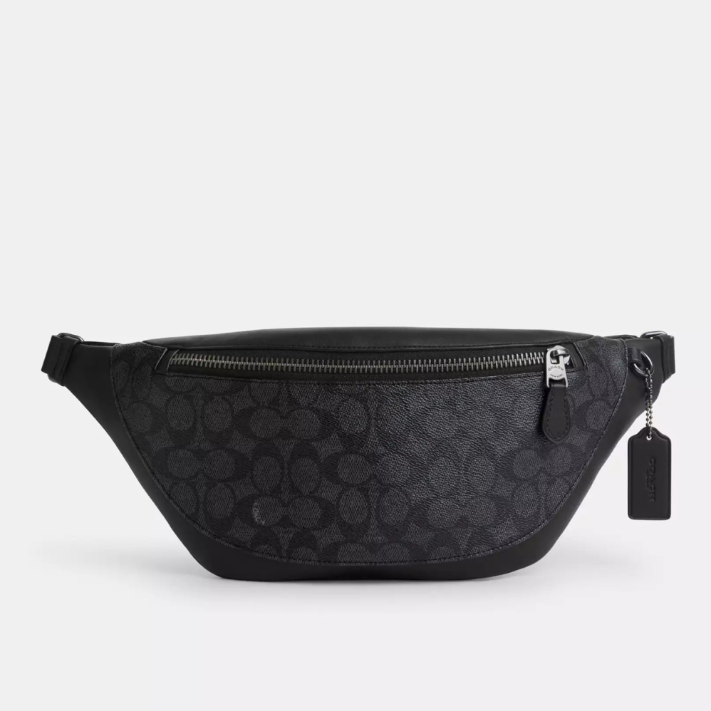 COACH 老花拼接皮革胸包 單肩包 腰包 斜揹包 側揹包 CV926 黑色(現貨)▶指定Outlet商品5折起☆現貨【送禮首選★APP下單點數4倍送】