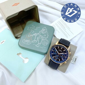 帝安諾-實體店面 FOSSIL 手錶 時尚 簡約 皮錶帶 三眼 三環 湛藍 玫瑰金 BQ2449【APP下單享4%點數】