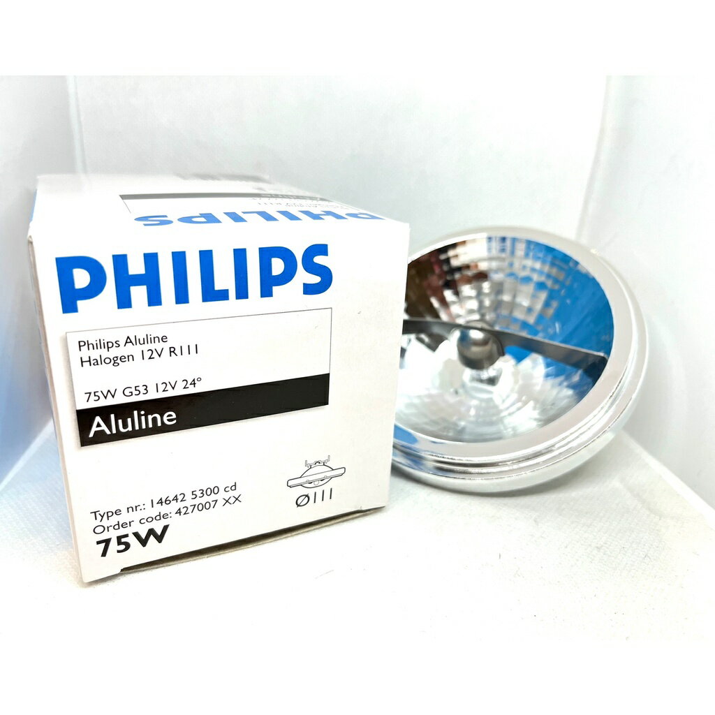PHILIPS 飛利浦 Aluline R111 75W 12V 24D G53 3000K 傳統燈泡 14642
