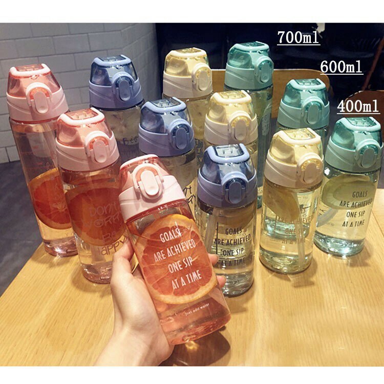 日韓水杯 防摔防漏塑膠水杯 大容量水壺 便攜水瓶 韓國隨手杯 600ml