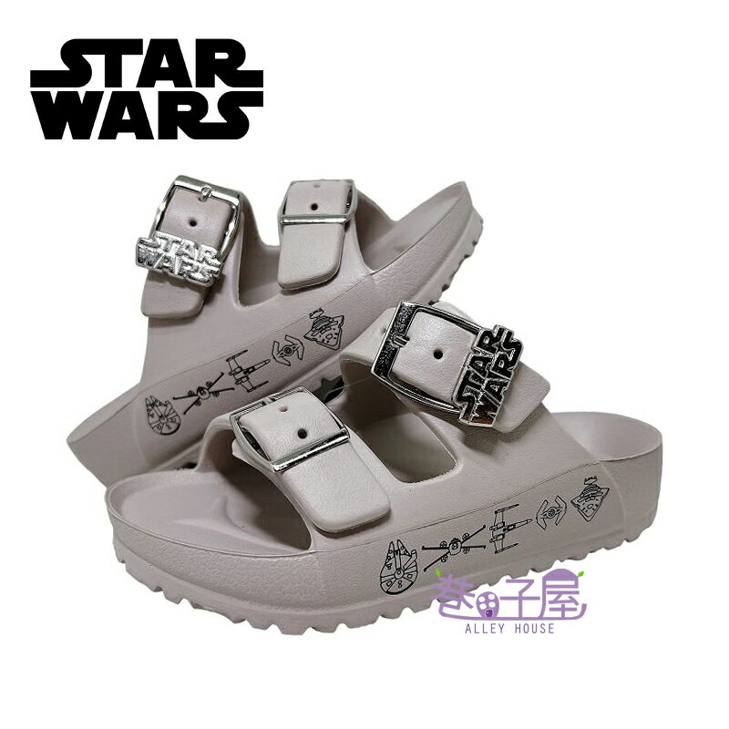 DISNEY迪士尼 童鞋 STARWARS星際大戰 防水 輕量 拖鞋 [S23440] 卡其 MIT臺灣製造【巷子屋】