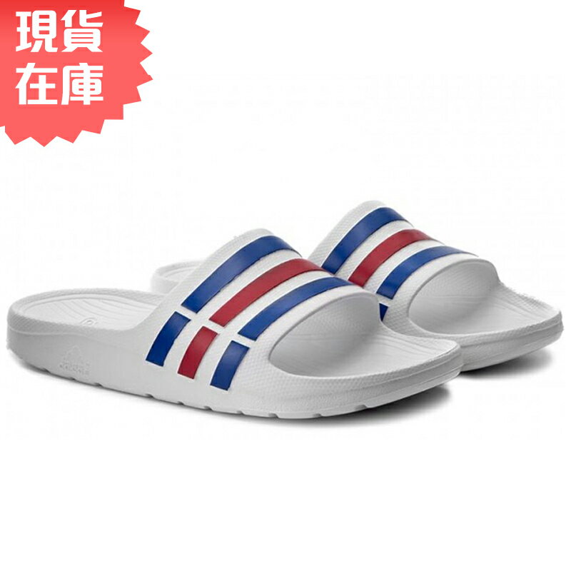 ★現貨在庫★ Adidas DURAMO SLIDES 男鞋 女鞋 拖鞋 沙灘拖 防水 白 藍 紅 經典 【運動世界】U43664【APP限定 | 單筆滿666元結帳輸入序號『19Jul50』再折50元❤】